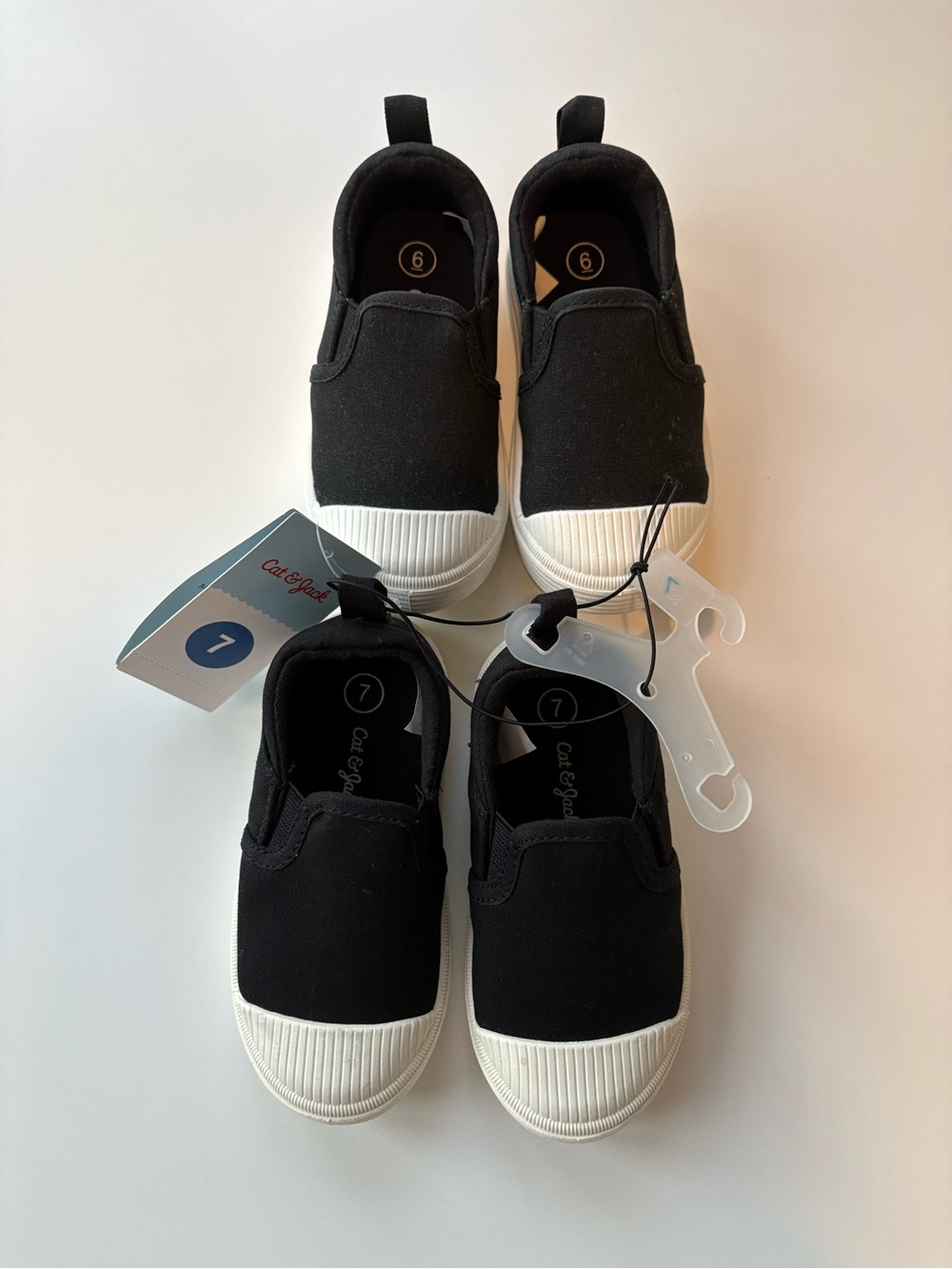 Cat & Jack Black Slip-On Canvas Sneakers (Lot of 2)